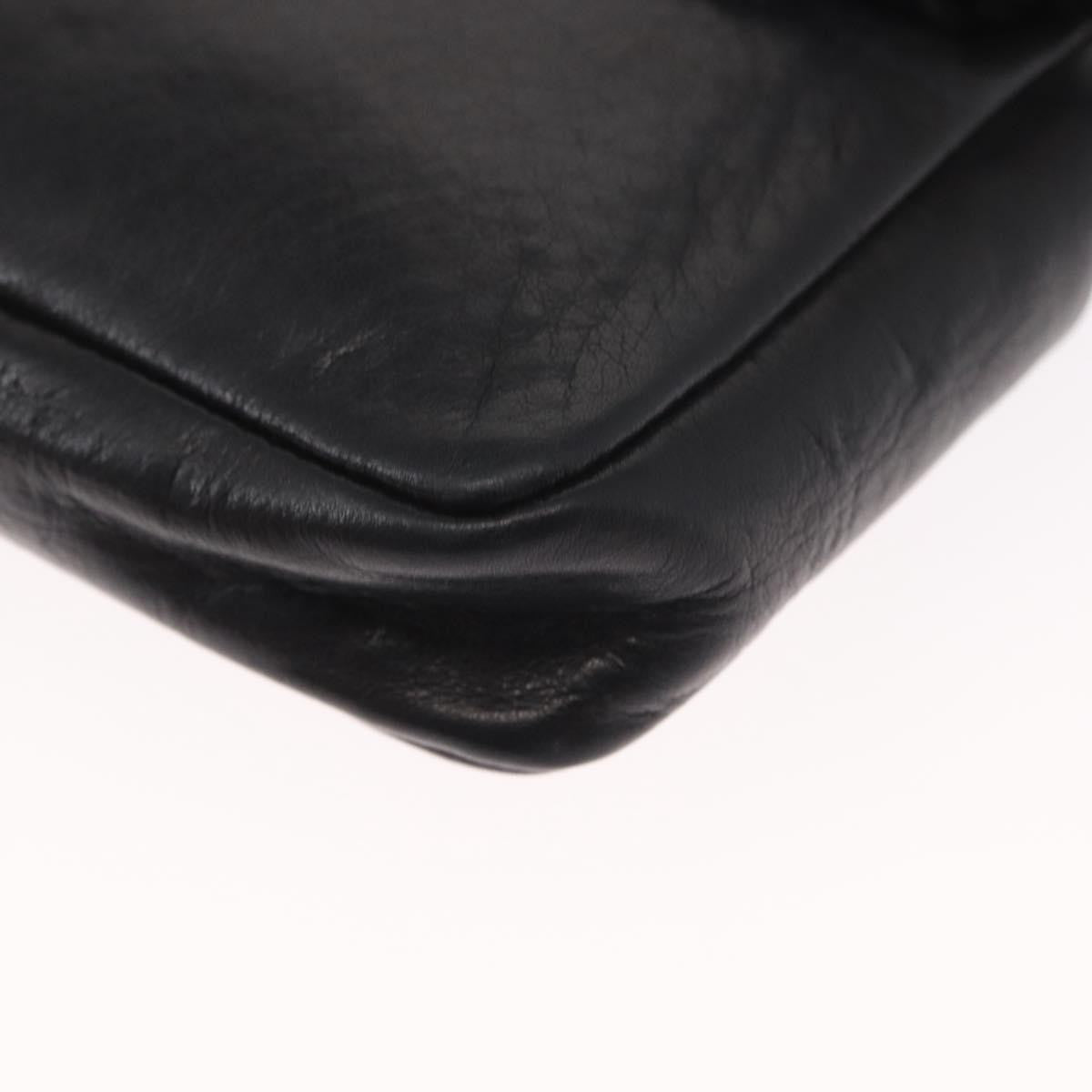 Chanel Chain Envelope Belt Bag Quilted Calfskin, BLACK, LEATHER, Clutche & pouche