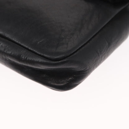 Chanel Chain Envelope Belt Bag Quilted Calfskin, BLACK, LEATHER, Clutche & pouche