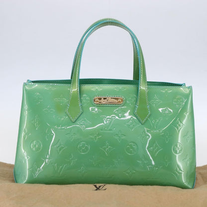 Louis Vuitton Wilshire Handbag Monogram Vernis, BLUE, PATENT_LEATHER, Handbag