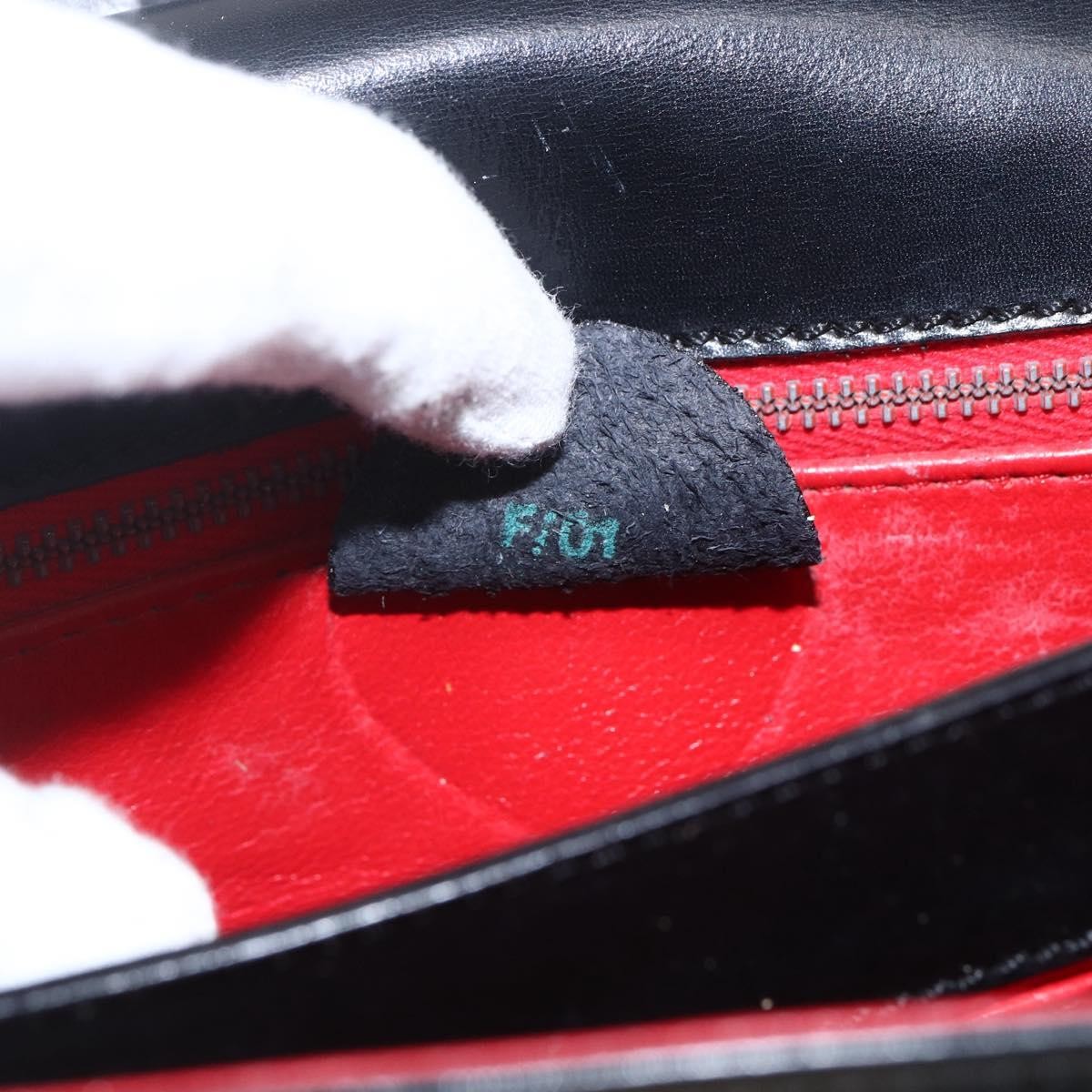 Celine Vintage Circle Logo Crossbody Bag Leather, BLACK, LEATHER, Shoulder bag