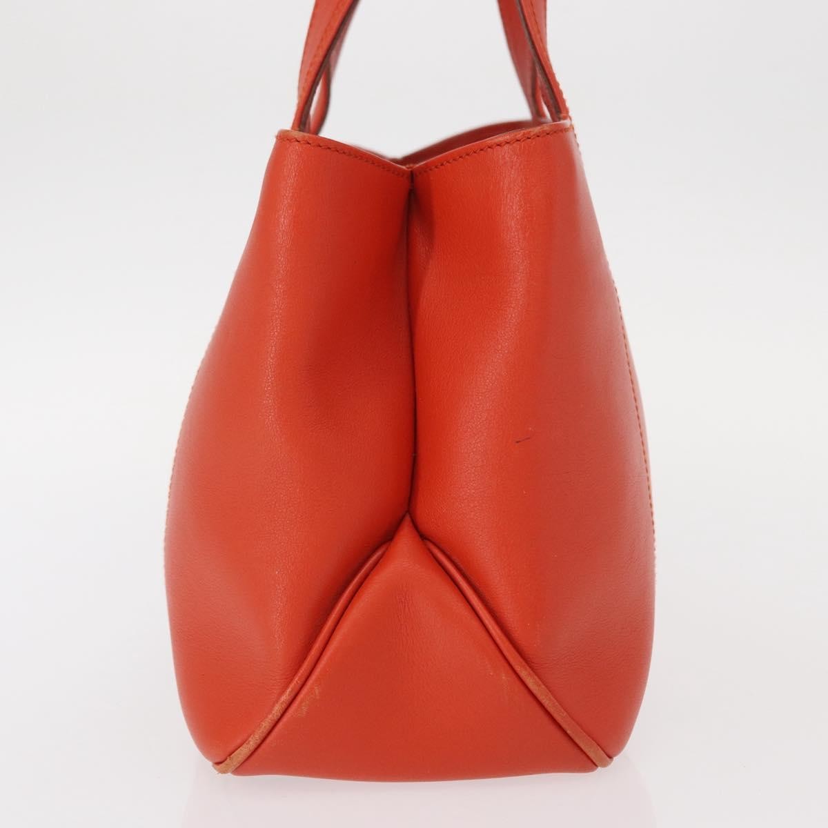 Salvatore Ferragamo Gancini handbag Leather, ORANGE, LEATHER, Handbag