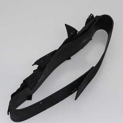 Chanel Vintage bow belt Leather, BLACK, LEATHER, Belts