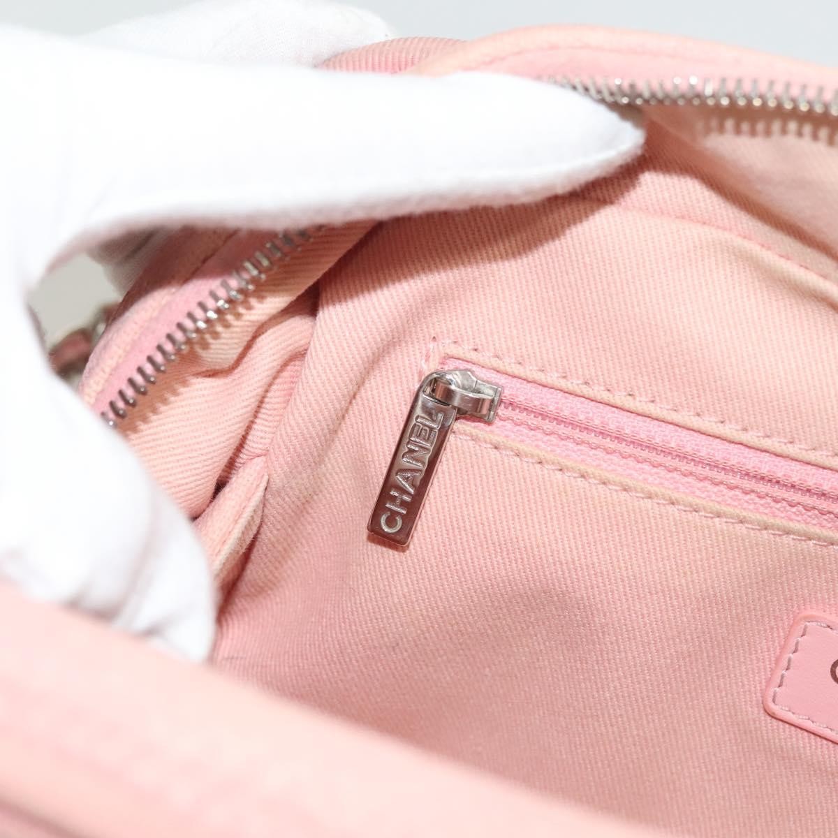 Chanel Deauville Tote Canvas, PINK, CANVAS, Handbag