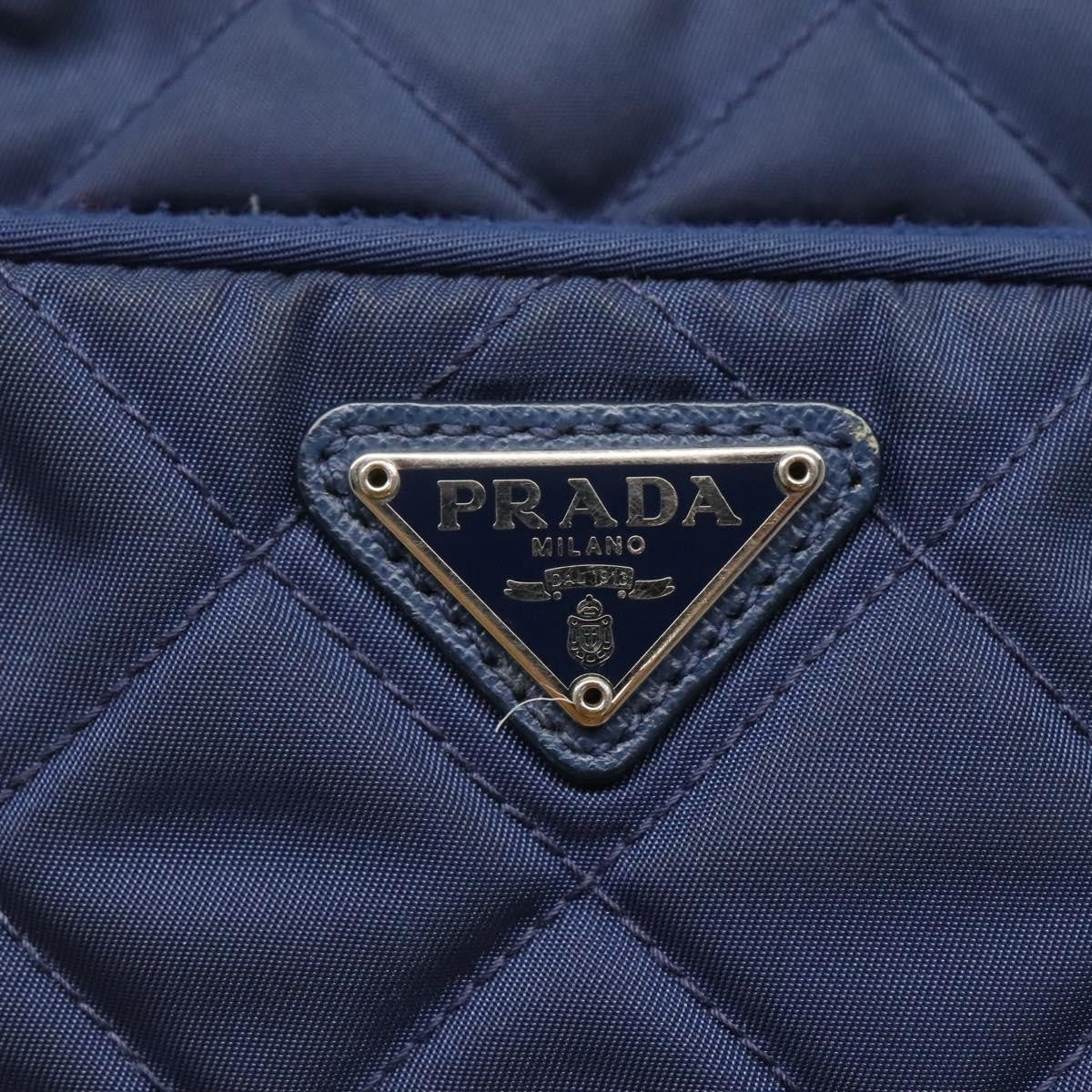 Prada Front Pocket Camera Bag Quilted Tessuto, BLUE, NYLON, Shoulder bag