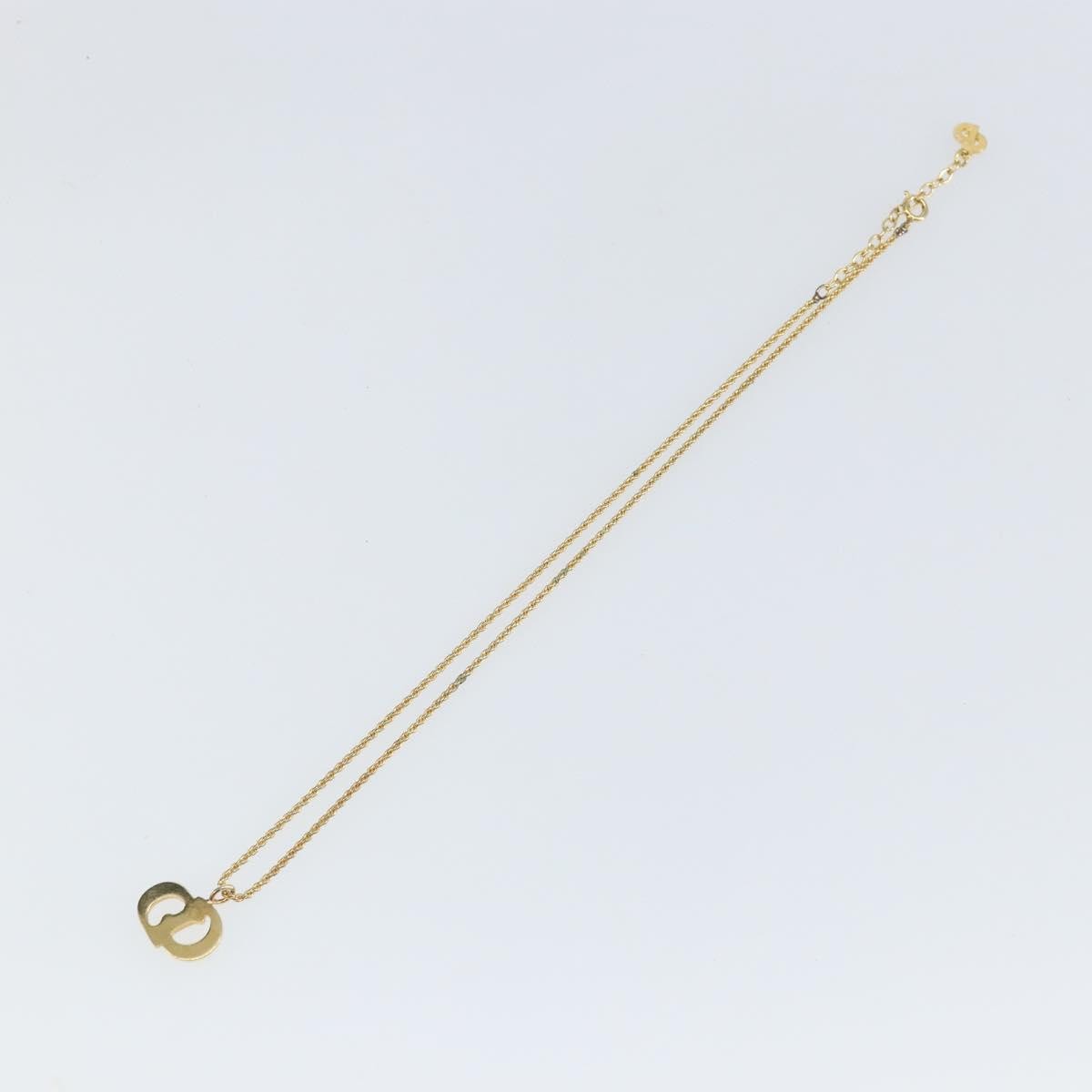 Christian Dior CD Pendant Necklace Metal, GOLD, METAL, Necklace