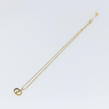 Christian Dior CD Pendant Necklace Metal, GOLD, METAL, Necklace