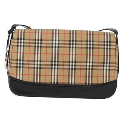 Burberry Nova check Shoulder bag Canvas, BEIGE, CANVAS, Shoulder bag