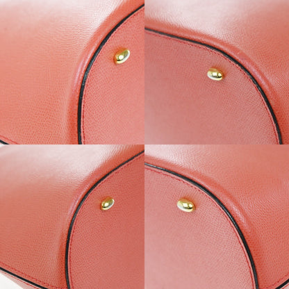 Celine Vintage Convertible Bowler Bag Leather, Red, Leather, Handbag