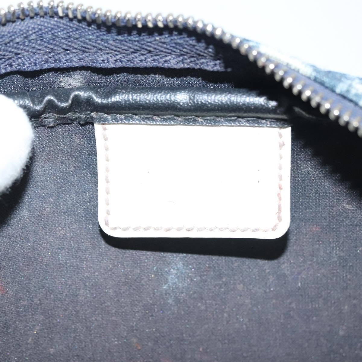 Christian Dior Vintage Trotter Pouch Diorissimo Canvas, NAVY, CANVAS, Clutche & pouche