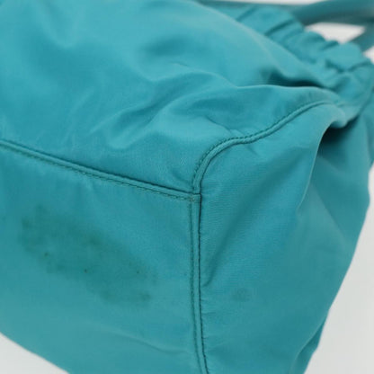 Prada Bow Convertible Tote Tessuto, TURQUOISE, NYLON, Tote bag