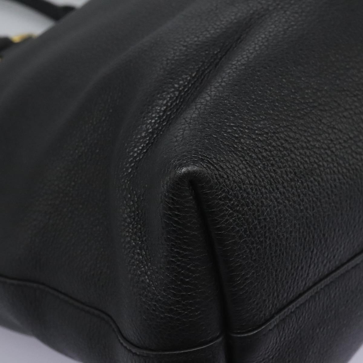 Prada Shopping Tote Vitello Daino, BLACK, LEATHER, Tote bag