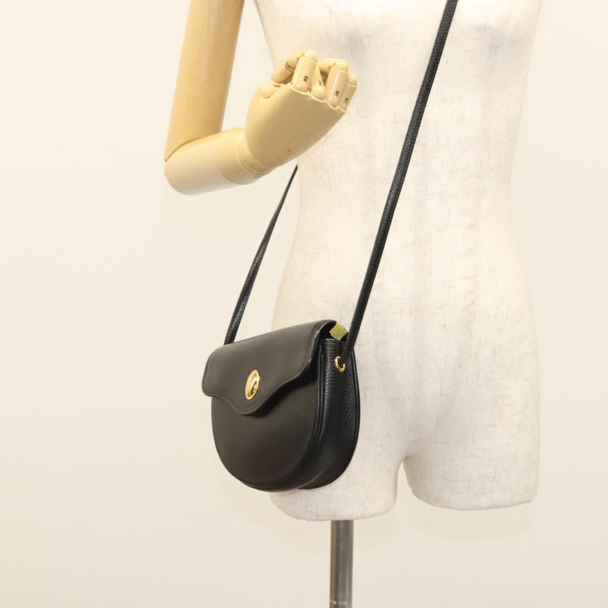 Christian Dior CD Shoulder bag Leather, BLACK, LEATHER, Shoulder bag