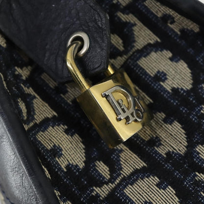 Christian Dior Vintage Trotter Boston Bag Canvas, NAVY, CANVAS, Travel bag