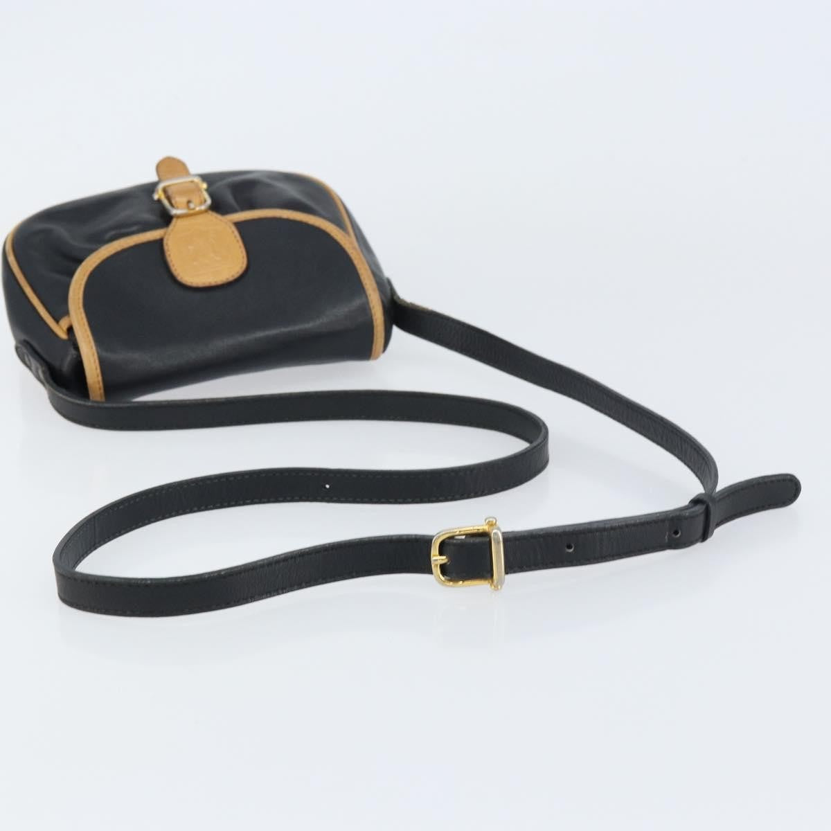 Celine Vintage Shoulder Bag Leather, BLACK, LEATHER, Shoulder bag