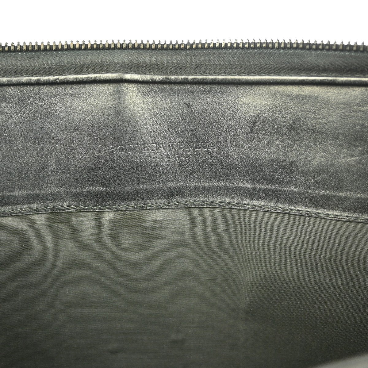 Bottega Veneta Top Zip Briefcase Intrecciato Nappa, BLACK, LEATHER, Briefcase