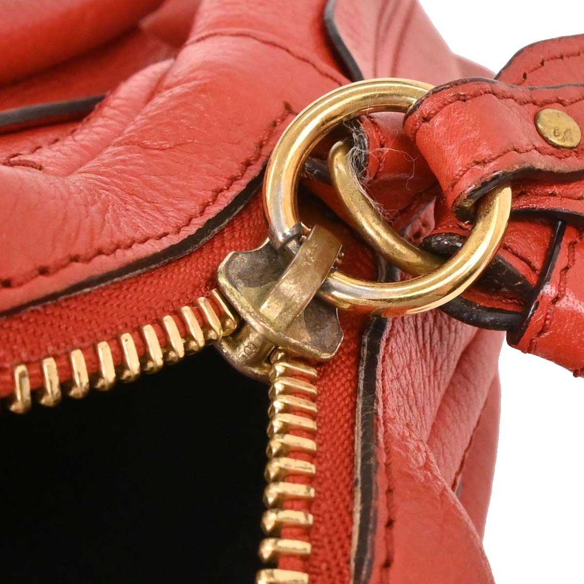 Chloe Paraty Handbag Quilted Leather, RED, LEATHER, Handbag