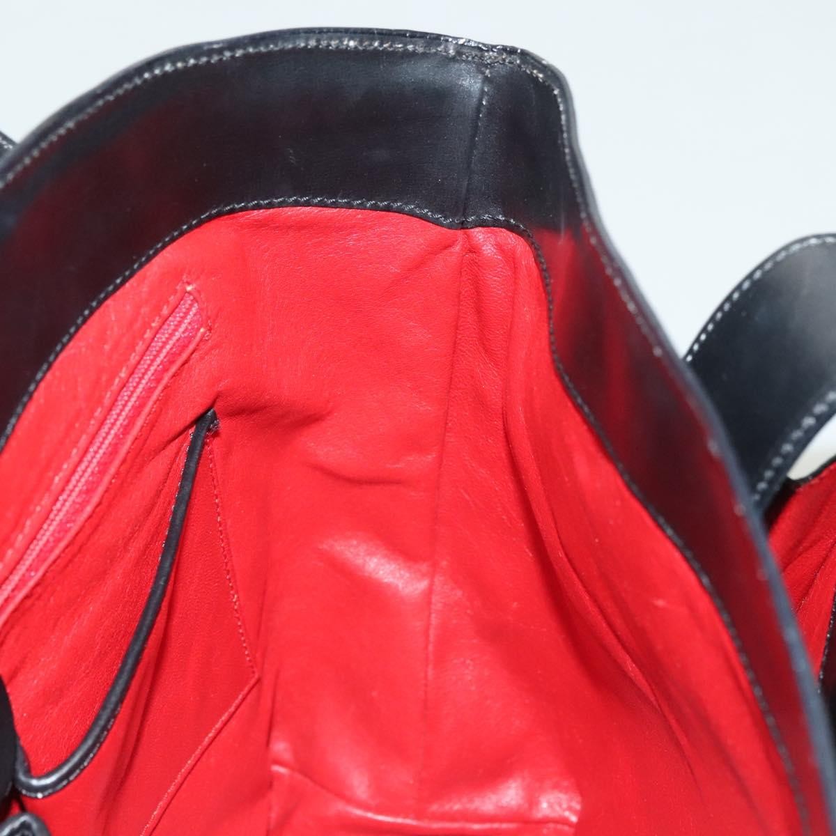 Celine Shoulder Bag Leather, BLACK, LEATHER, Shoulder bag