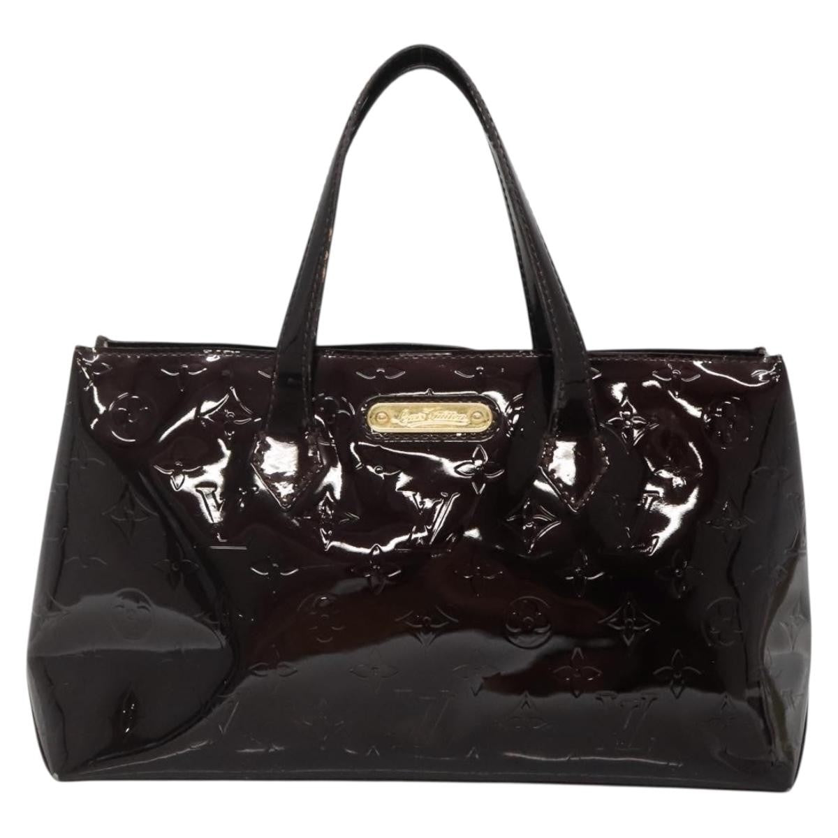 Louis Vuitton Wilshire Handbag Monogram Vernis, PURPLE, PATENT_LEATHER, Handbag
