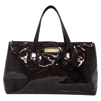 Louis Vuitton Wilshire Handbag Monogram Vernis, PURPLE, PATENT_LEATHER, Handbag