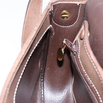 Christian Dior Vintage CD Flap Shoulder Bag Leather, BROWN, LEATHER, Shoulder bag