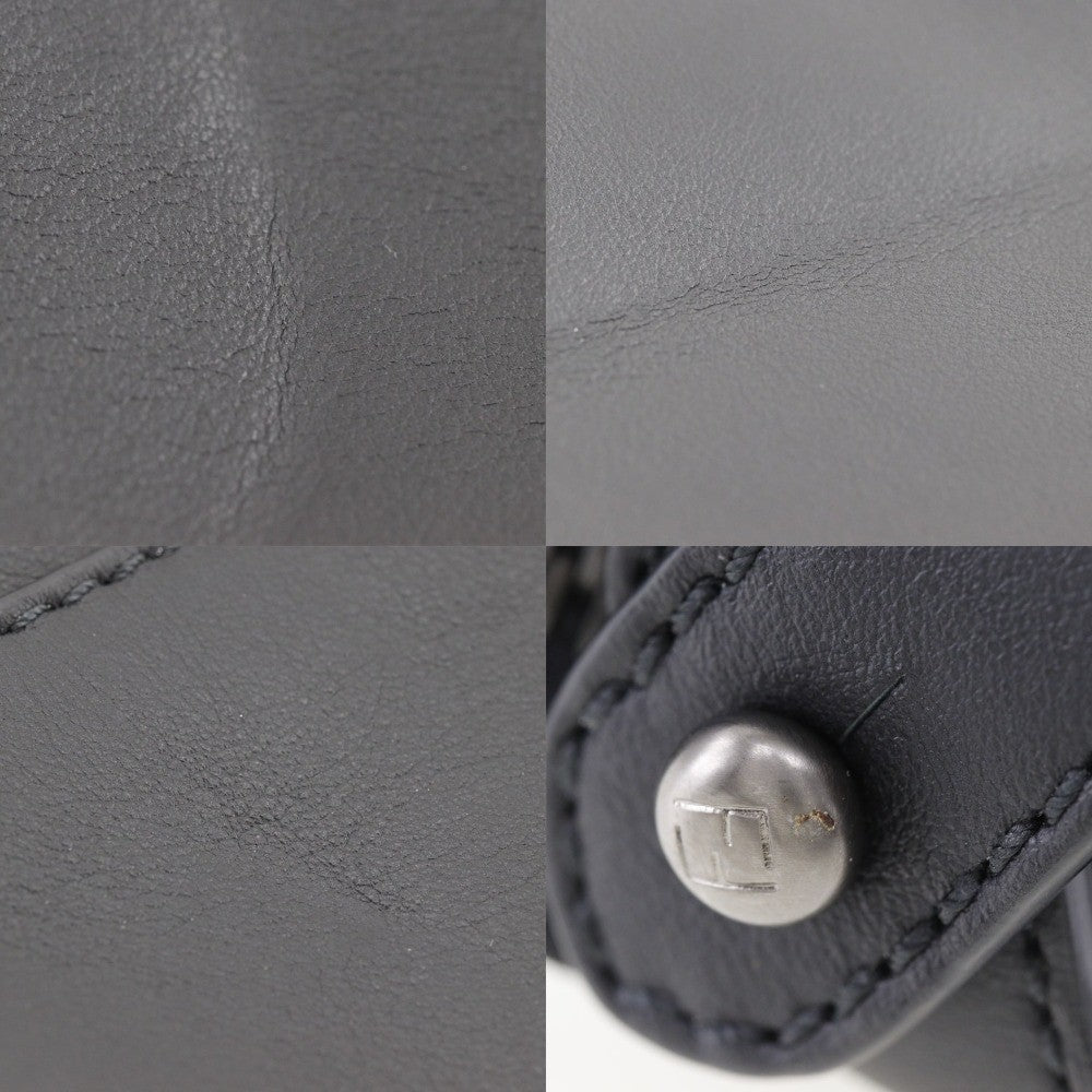 Fendi Peekaboo Fit Bag Leather with Zucca Embossed Leather, BLACK, LEATHER, Handbag