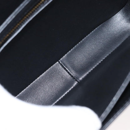 Celine Triomphe Shoulder Bag Canvas with Leather, BLACK, LEATHER, Shoulder bag