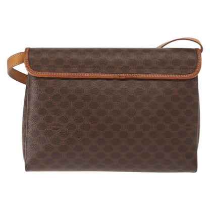 Celine Vintage Macadam Shoulder Bag Canvas, BROWN, CANVAS, Shoulder bag