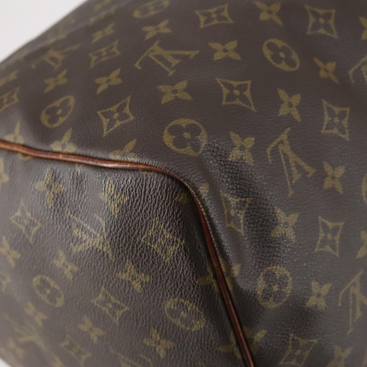 Louis Vuitton Keepall Bag Monogram Canvas, BROWN, CANVAS, Travel bag