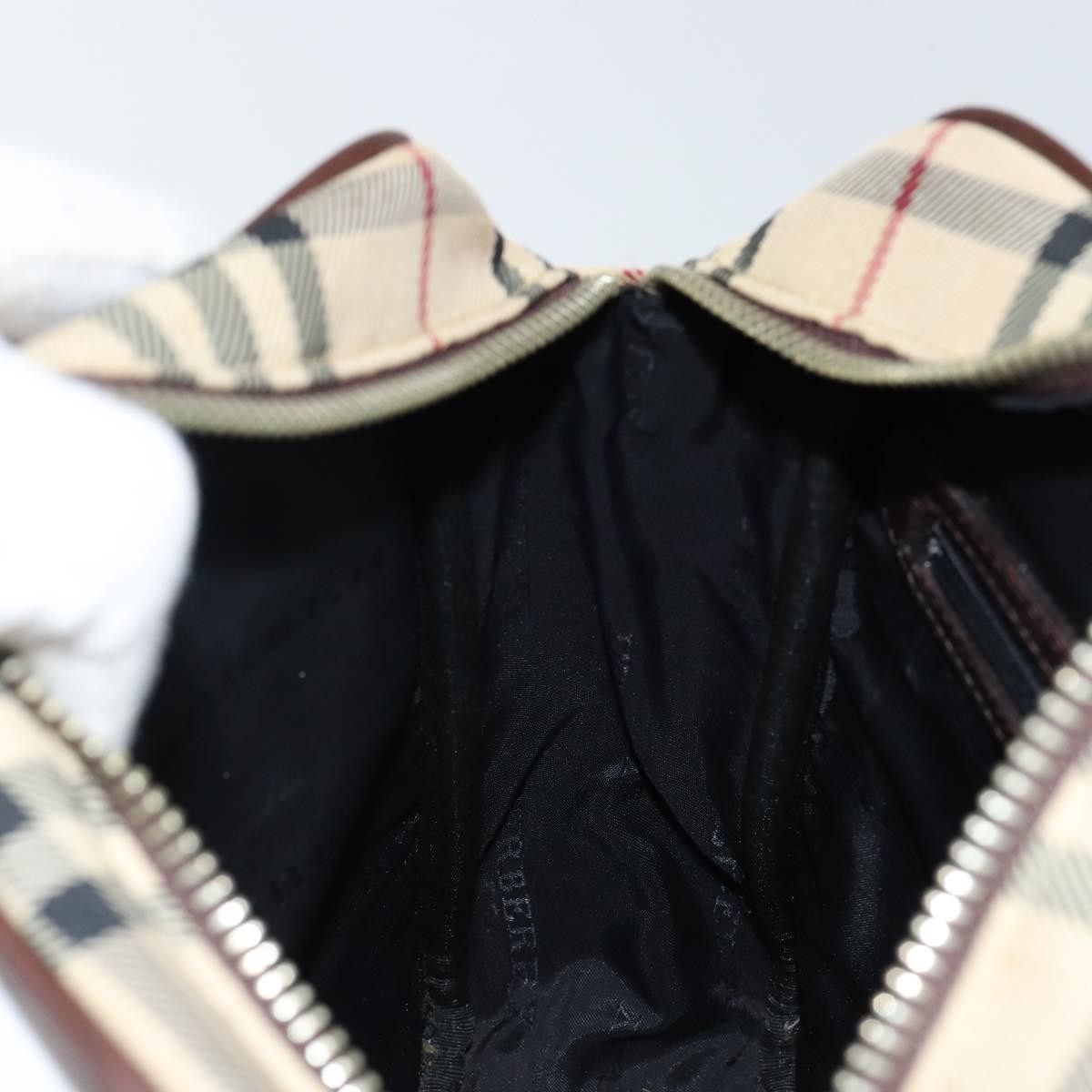 Burberry Zip Messenger Bag Nova check Canvas and Leather, BEIGE, CANVAS, Shoulder bag