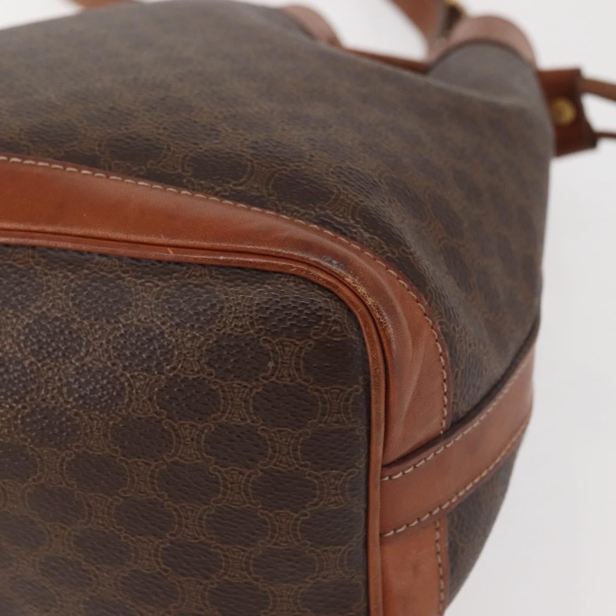 Celine Vintage Shoulder Bag Canvas, BROWN, CANVAS, Shoulder bag