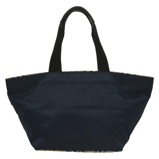 Burberry Nova Check Tote Nylon, NAVY, NYLON, Tote bag
