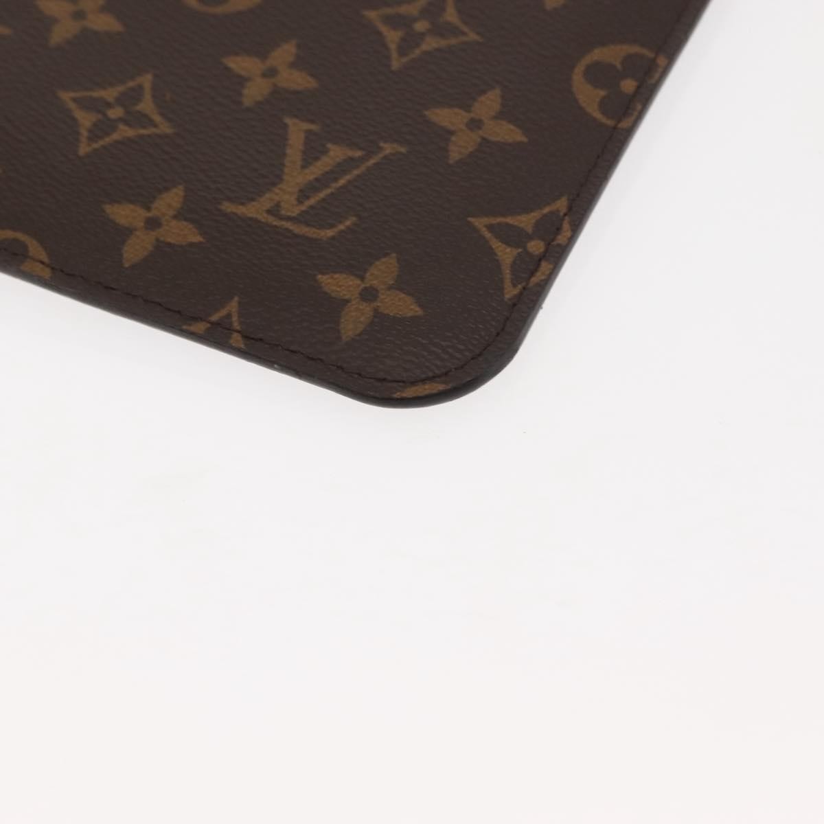 Louis Vuitton Neverfull Pochette Monogram Canvas, BROWN, CANVAS, Clutche & pouche