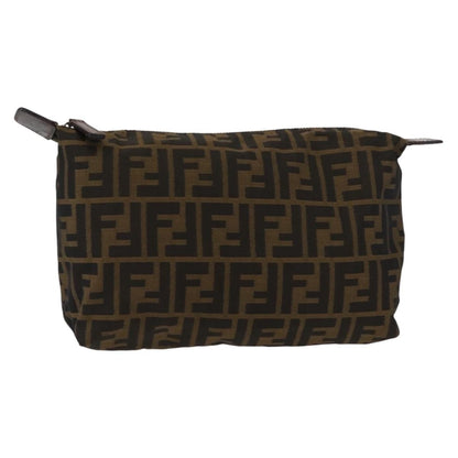 Fendi Logo Zucca Clutch PVC Leather, BLACK, CANVAS, Clutche & pouche
