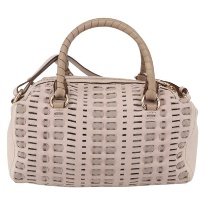 Salvatore Ferragamo Vala Handbag Leather, PINK, LEATHER, Handbag