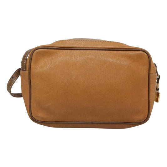 Loewe Anagram Clutch Bag Leather, BROWN, LEATHER, Clutche & pouche