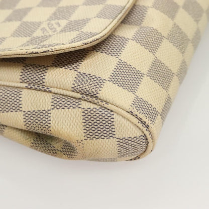 Louis Vuitton Favorite Handbag Damier, WHITE, CANVAS, Handbag