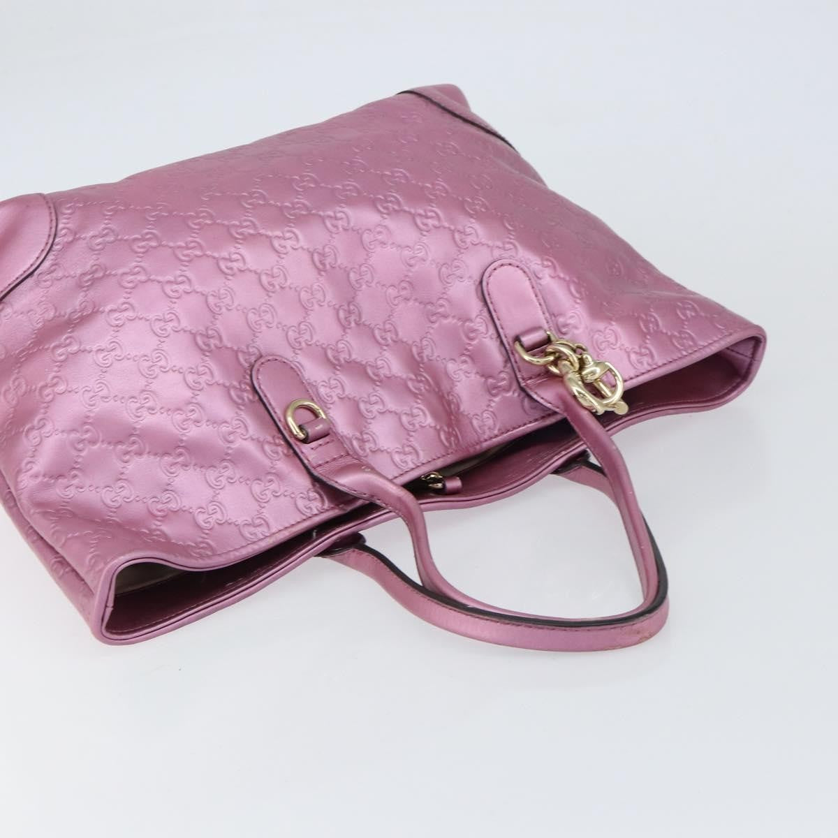 Gucci Heart Bit Open Tote Guccissima Leather, PINK, LEATHER, Tote bag