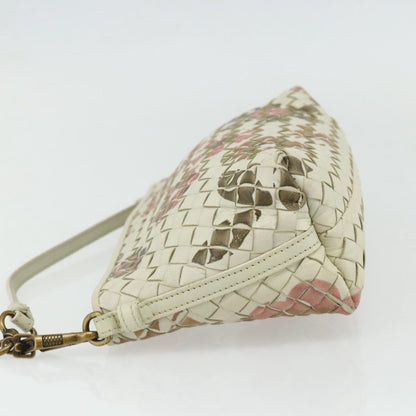 Bottega Veneta Intrecciato Clutch bag Leather, White, Leather, Clutch