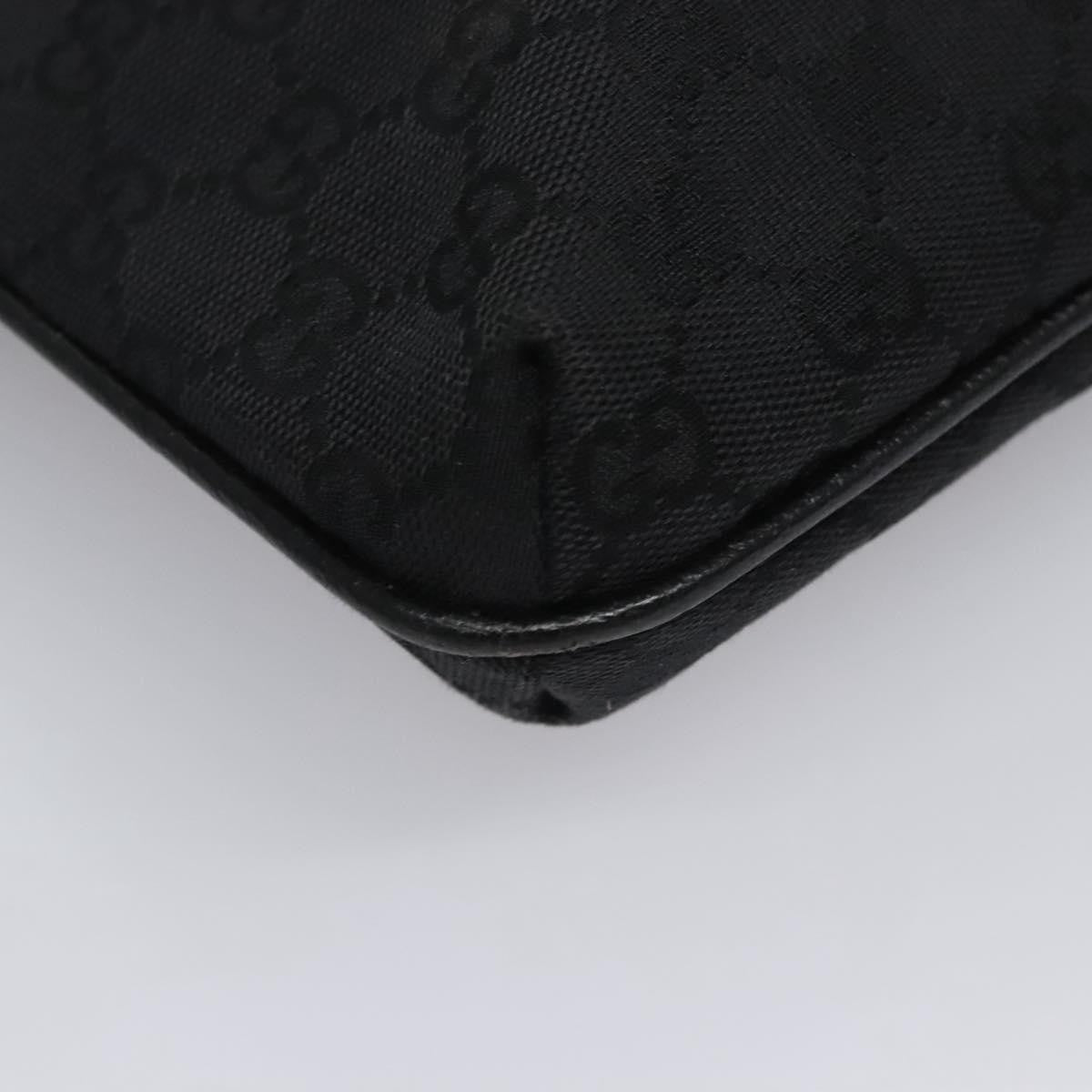 Gucci Vintage Flat Messenger Bag GG Canvas, BLACK, CANVAS, Shoulder bag