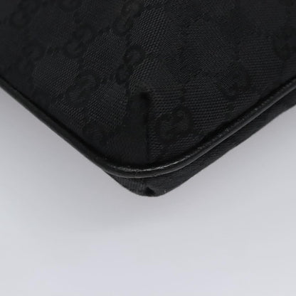 Gucci Vintage Flat Messenger Bag GG Canvas, BLACK, CANVAS, Shoulder bag