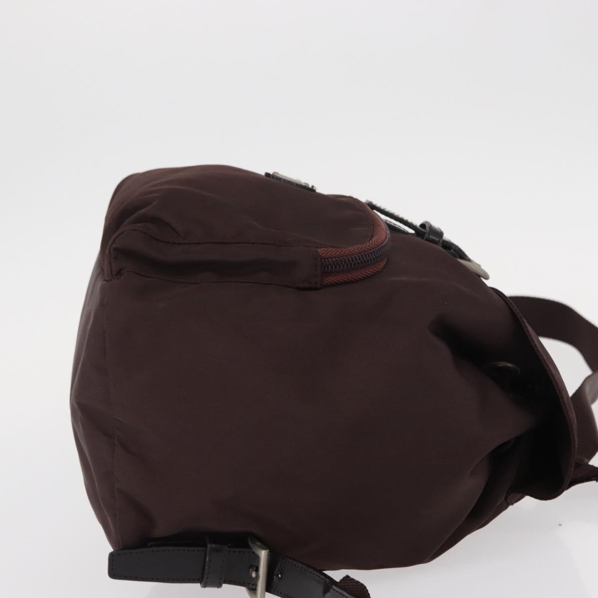Prada Front Pocket Backpack Tessuto, BROWN, NYLON, Backpack