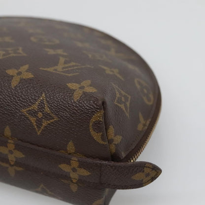 Louis Vuitton Trousse demi ronde Canvas, BROWN, CANVAS, Toiletry Case
