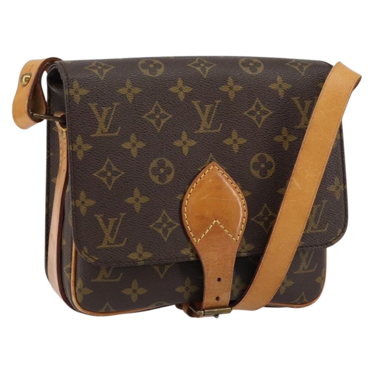 Louis Vuitton Cartouchiere Handbag Monogram Canvas, BROWN, CANVAS, Shoulder bag