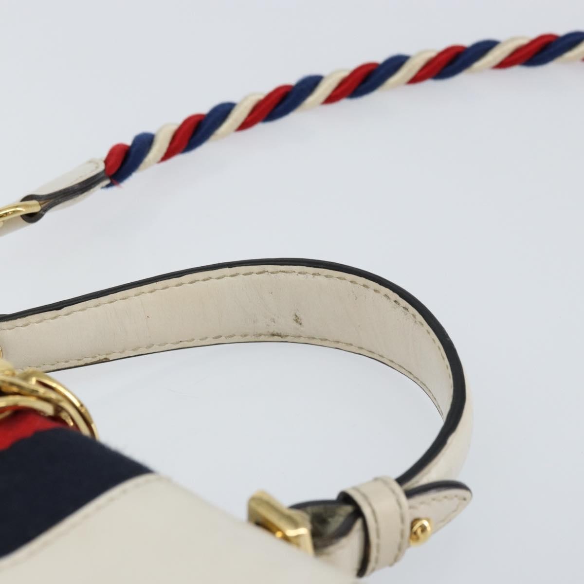 Gucci Sylvie Top Handle Bag Leather, WHITE, LEATHER, Handbag