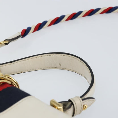 Gucci Sylvie Top Handle Bag Leather, WHITE, LEATHER, Handbag