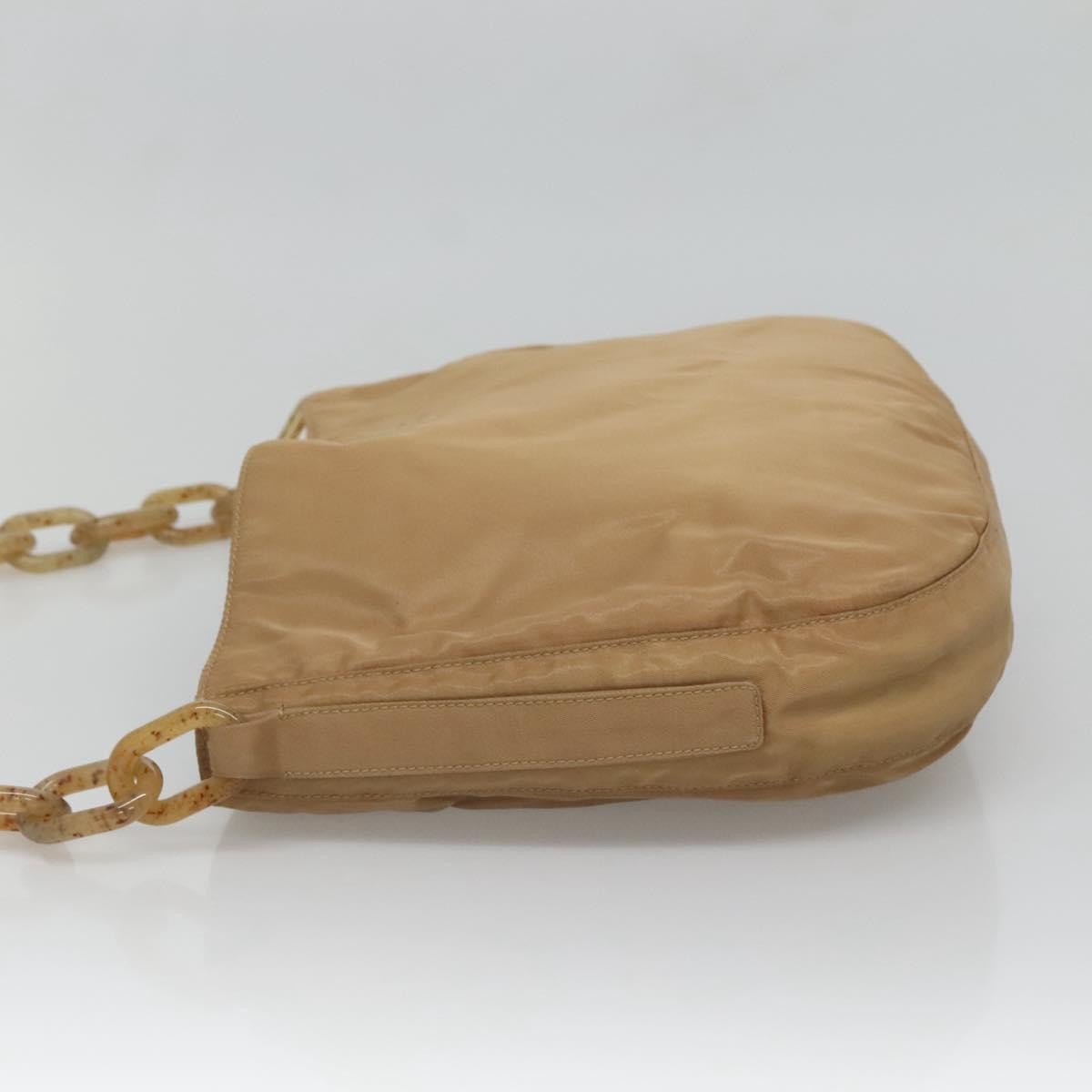 Prada Vintage Chain Shoulder Bag Tessuto, BEIGE, NYLON, Shoulder bag