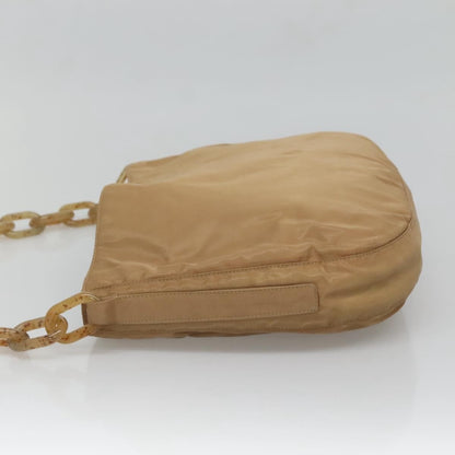 Prada Vintage Chain Shoulder Bag Tessuto, BEIGE, NYLON, Shoulder bag