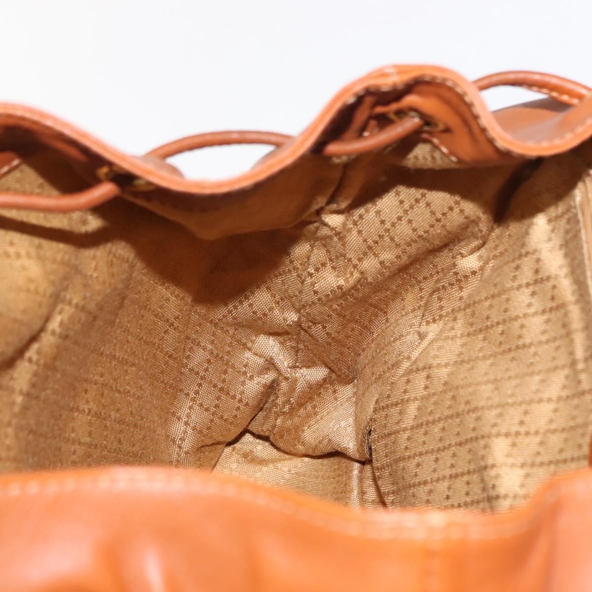 Gucci Vintage Bamboo Backpack Leather, BROWN, LEATHER, Backpack