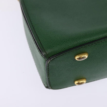 Celine Shoulder Bag Leather, GREEN, LEATHER, Shoulder bag