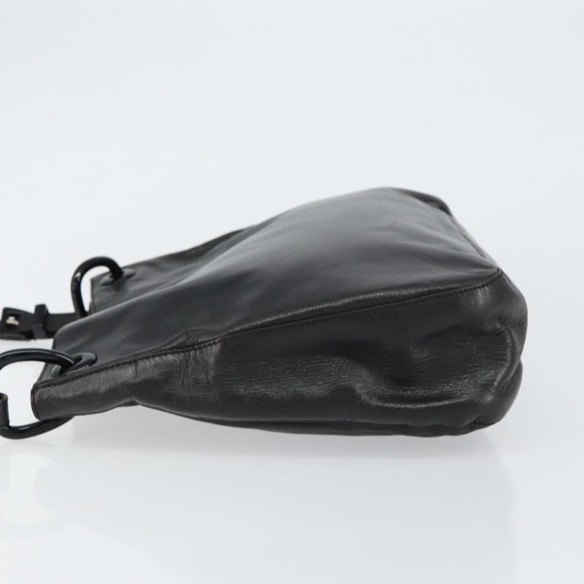 Prada Vintage Shoulder Bag Leather, BLACK, LEATHER, Shoulder bag